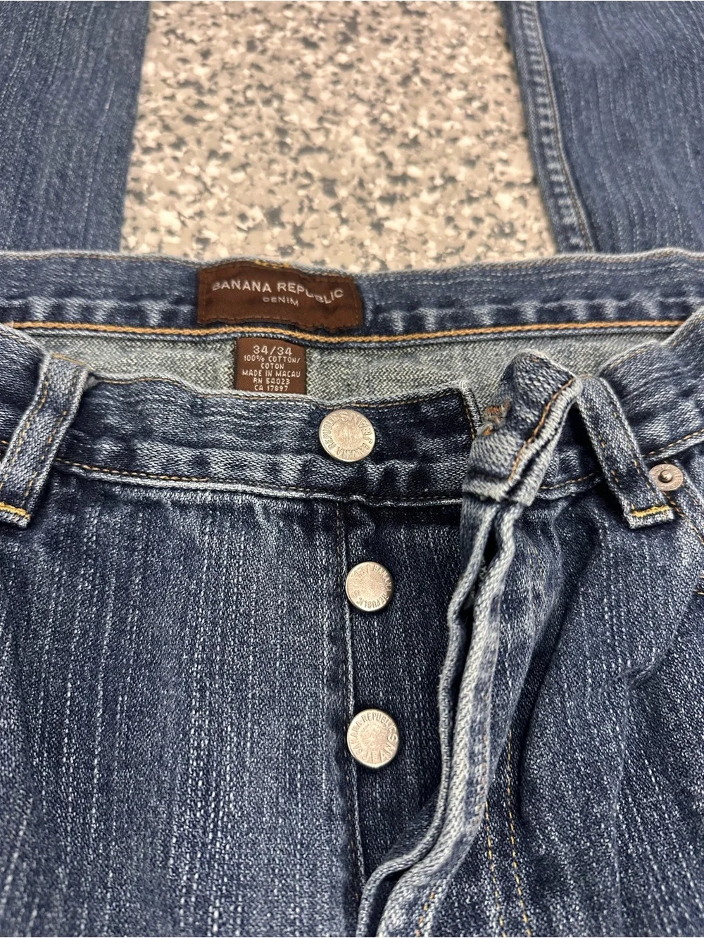 Banana Republic Men's Dark Blue Straight-Leg Jeans
